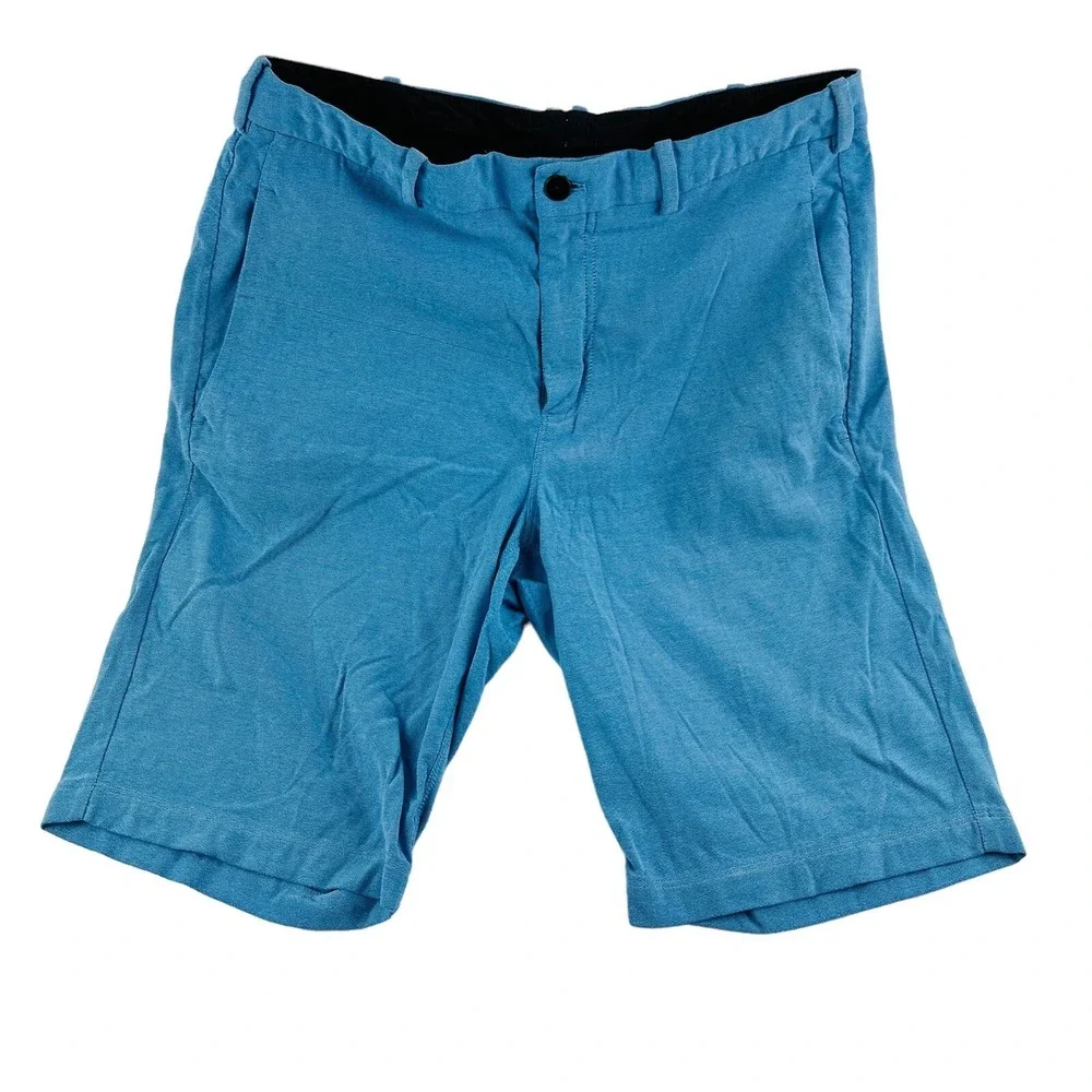 Lululemon Blue‎ Flat Front Chino Shorts Mens Size 32X10